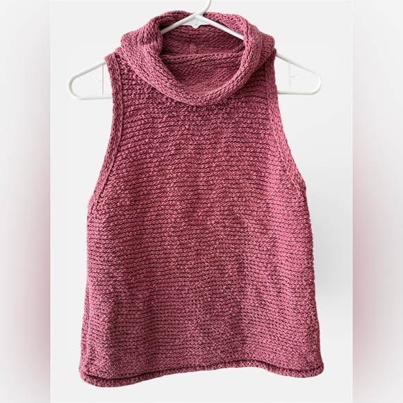 Pilcro Sweaters - "Anthropologie Pilcro Pink Knitted Sleeveless Turtleneck Sweater
